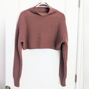 Aritzia Wilfred Montpelier Merino Wool Turtleneck Sweater mauve XS